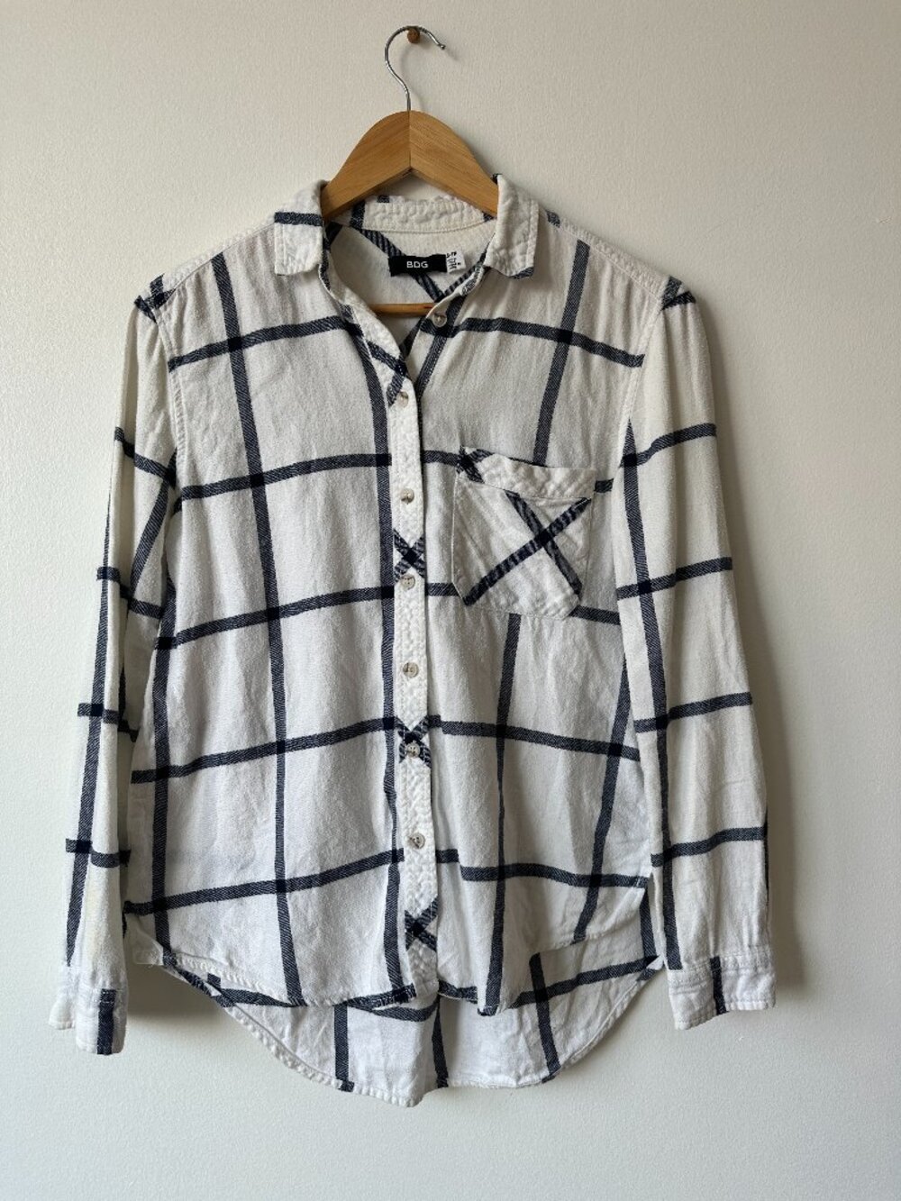 BDG Windowpane Button-Down Shirt